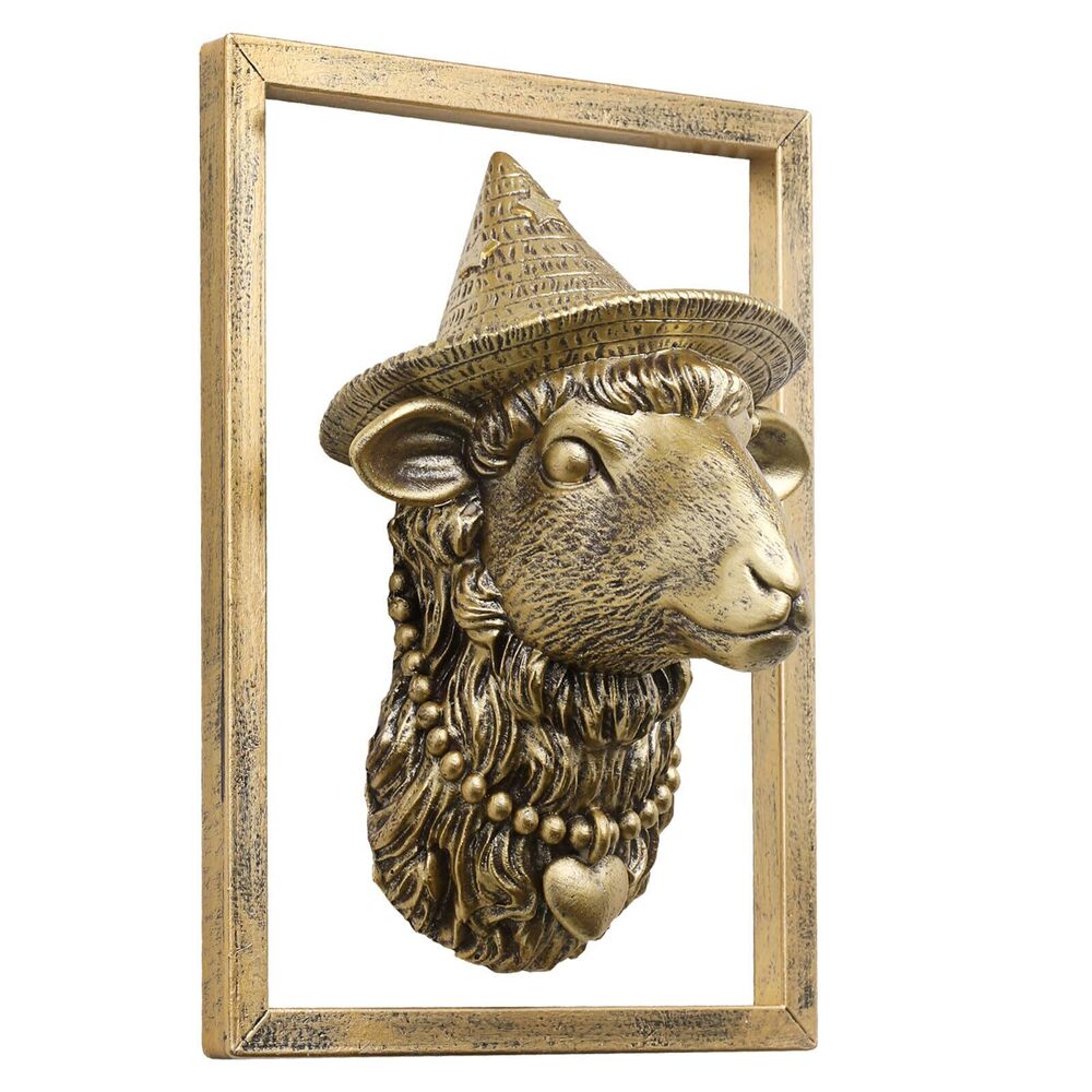 5869 Animal Heads Wall Decor Includes Metal Frame Resin Animals Sculptures